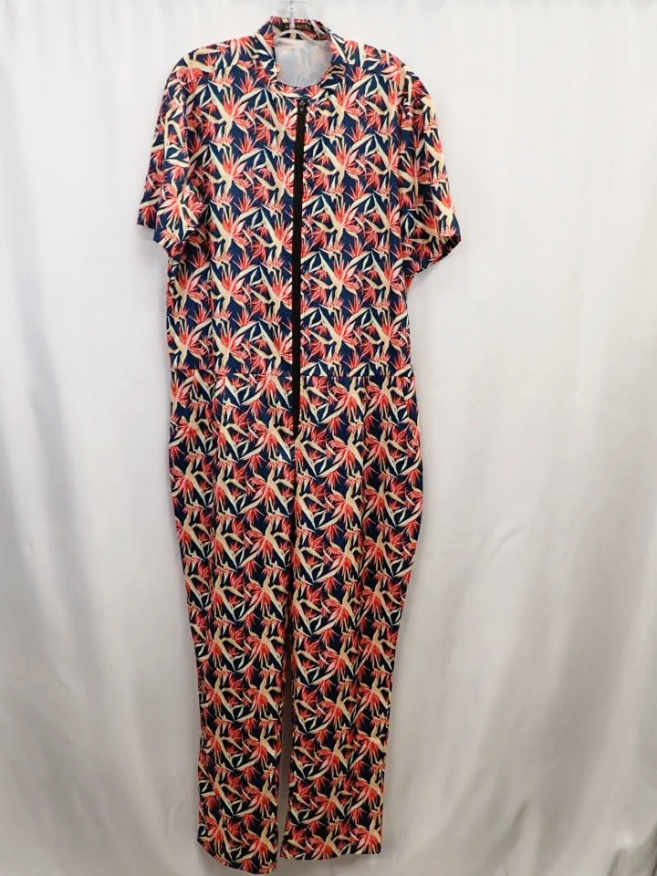 Uozomol Cotton Blend Tropical Print Jumpsuit (N/A)