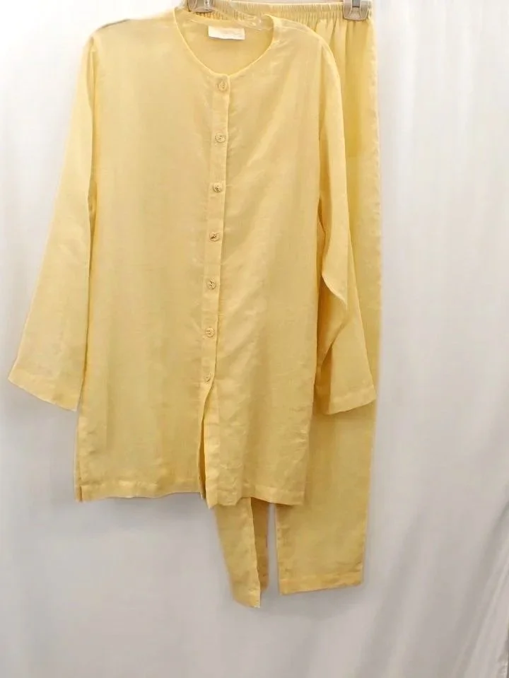 Linda Ludstrom Cotton Blend Yellow Two Piece Set (S)