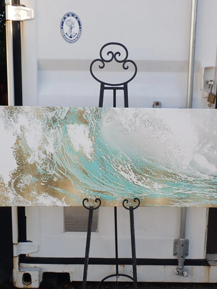 Oliver Gal Artist Co. USA California Surf Wave Wall Art