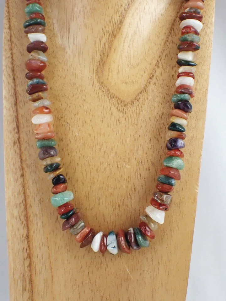 Tumbled Mixed Gemstone Necklace