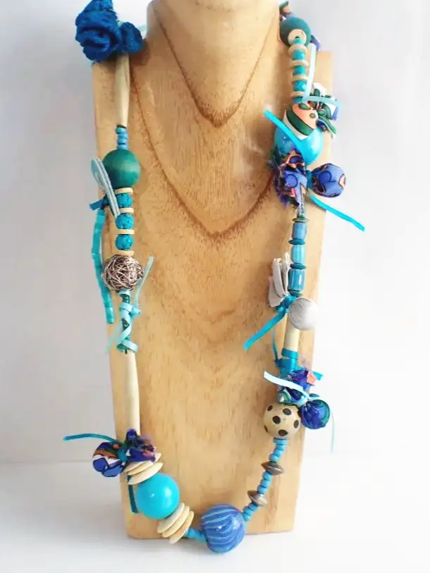 Riley Burnett Australia Extra Long Mixed Bead Necklace