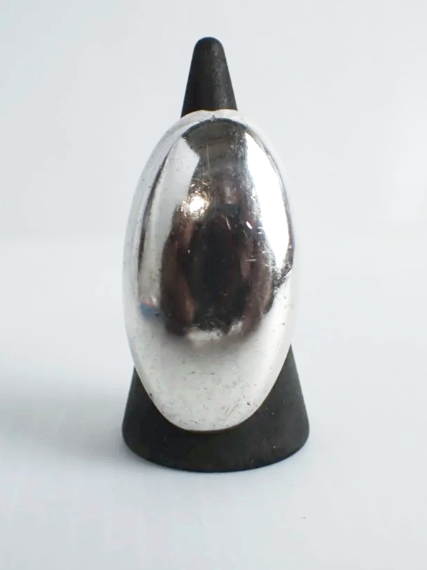 925 Silver Oval Topped Statement Ring (6.75)