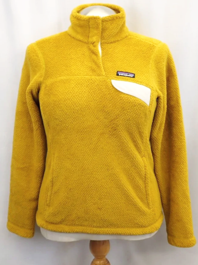 Patagonia Re-Tool Yellow Snap-T Fleece Pullover Cardigan (M)