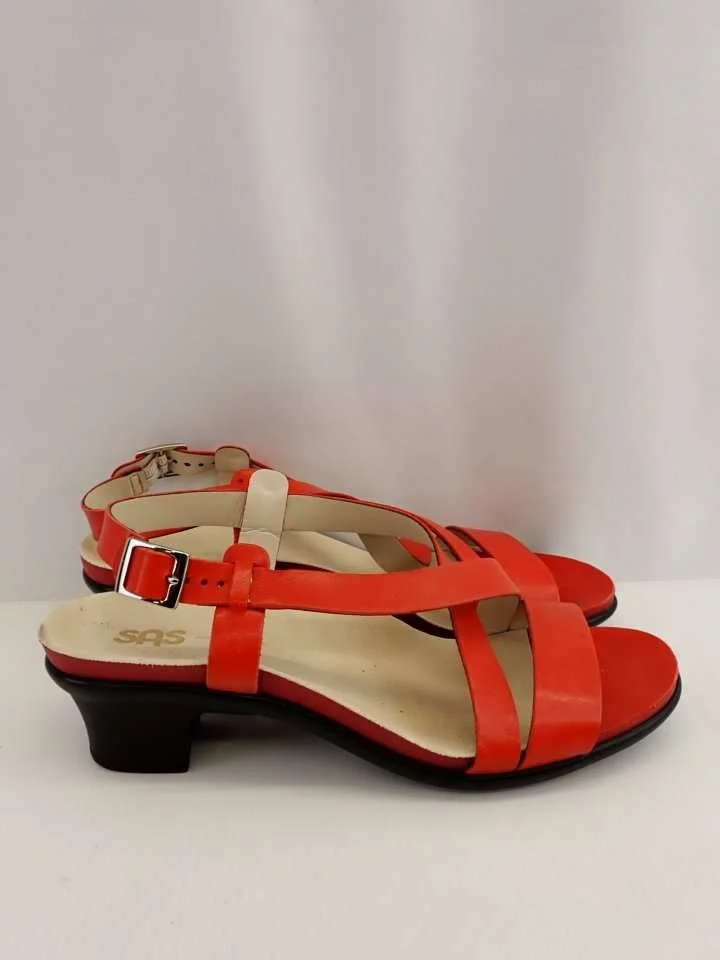 Sas Leather Vibrant Red Nouveau Sandals (9)