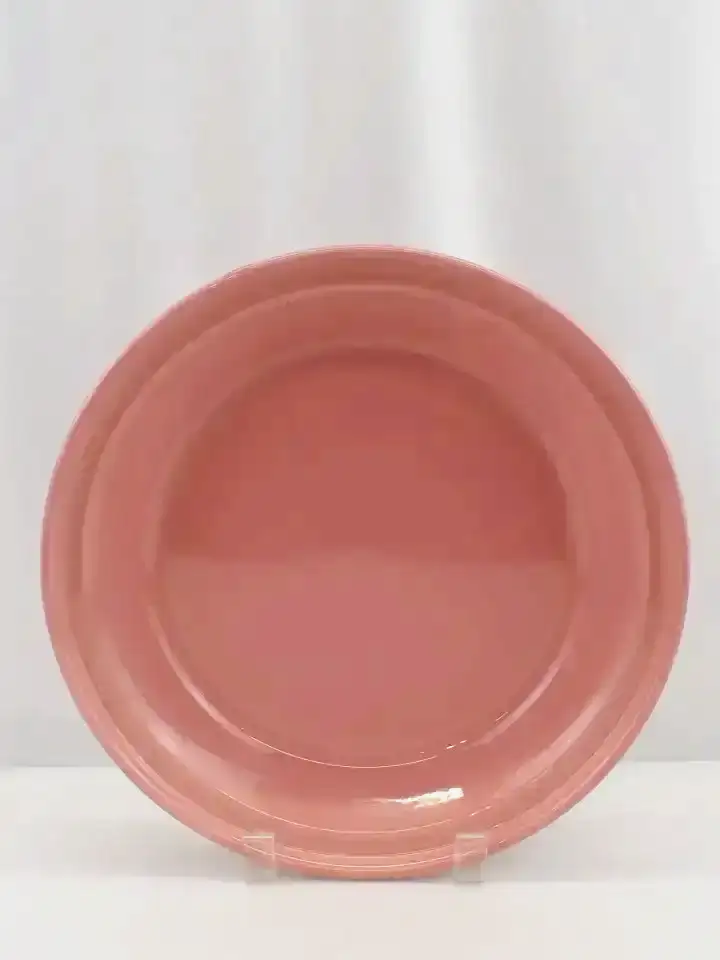Fiesta Home Locklin Rose Pink 10" Ceramic Pie Plate