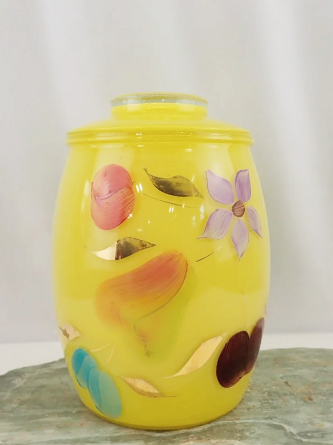 Bartlett Collins Vintage Handpainted Cookie Jar
