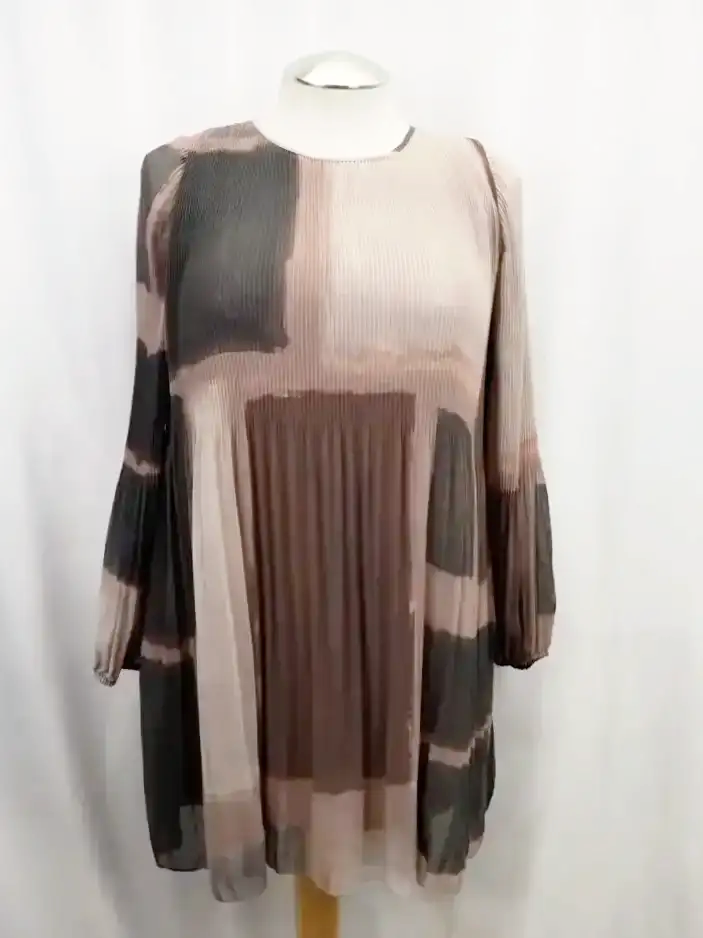 (NEW) Wilfred Light Cognac & Brick Daydreamer Mini Dress (M)