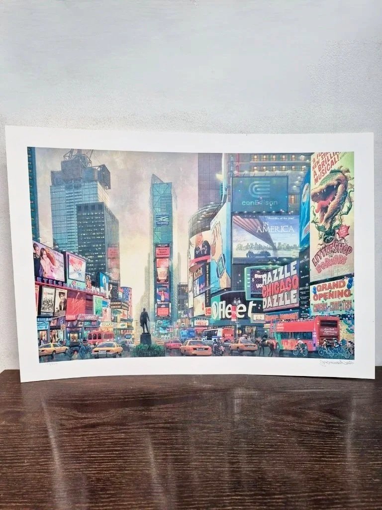 Alexander Chen "Times Square South" Sparkly Seriolithograph