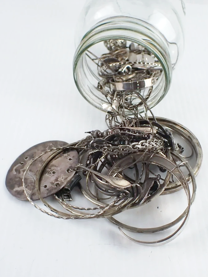 925 Silver 350g of Scrap Jar