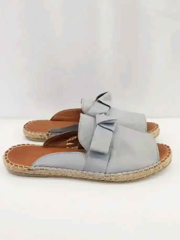 Bueno Leather Kirra Espadrilles Slip-On Sandals (39)