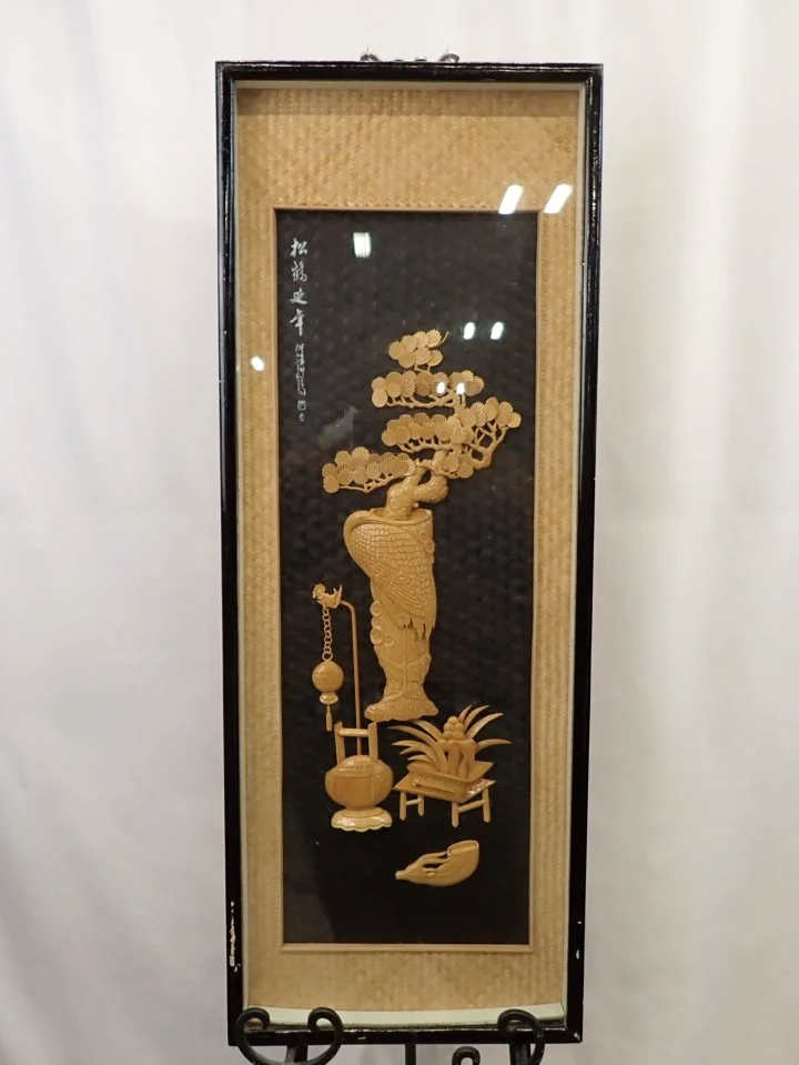 Vintage Chinese Cork Diorama of Longevity & Immortality