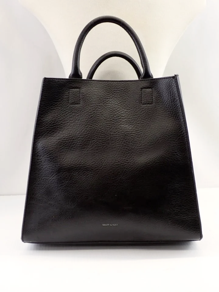 Matt & Nat Vegan Leather Black Tote Bag