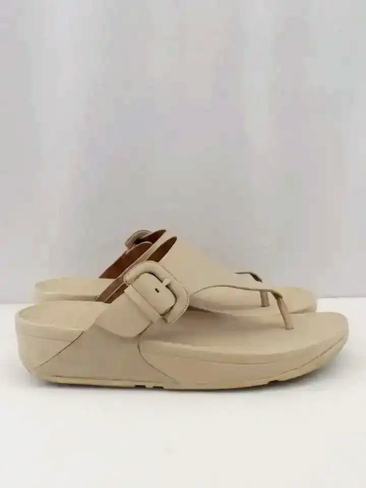 Fitflop Lulu Light Tan Flip Flops (10)