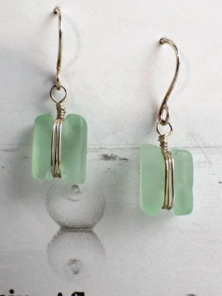 Sterling Silver Keeping Afloat Fish Float Wrap Earrings