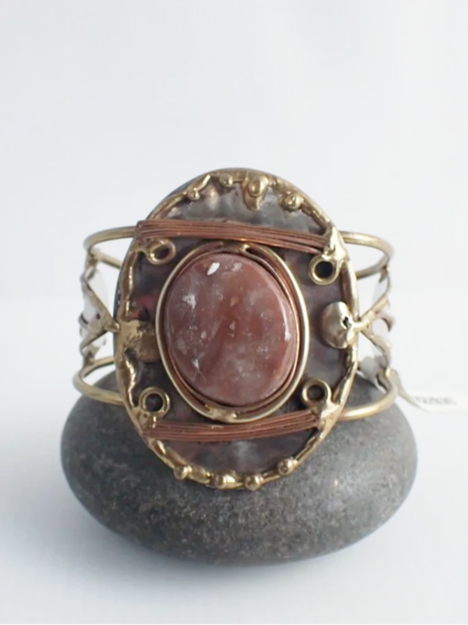 Brutalist Mixed Metal Cuff