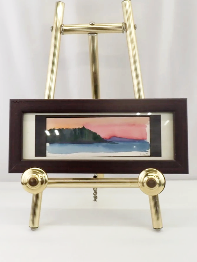 D. Hay 1997 Coastal Scene Watercolour