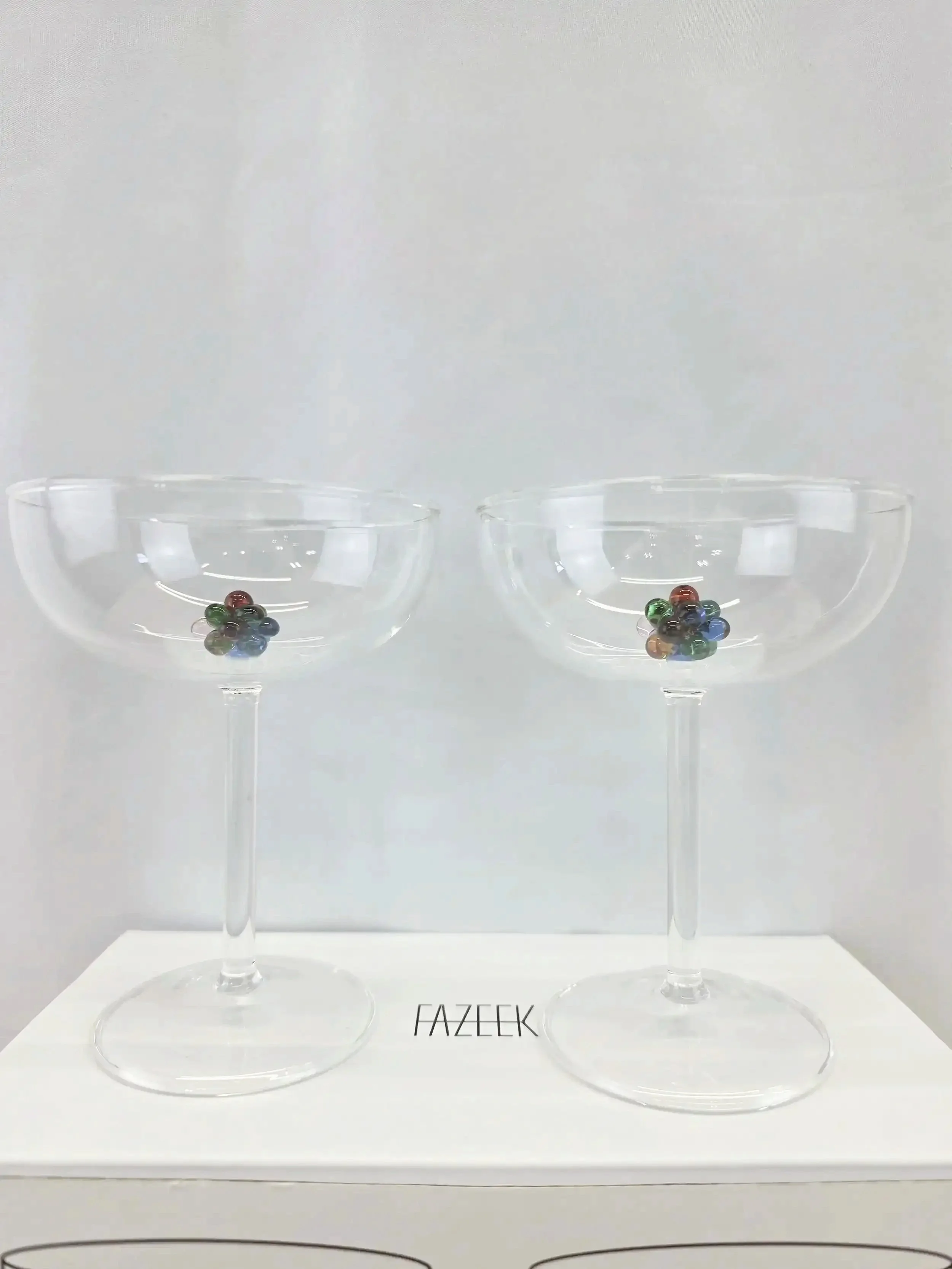(NEW) Holt Renfrew Fazeek Bloom Coupe Boxed Glass Set