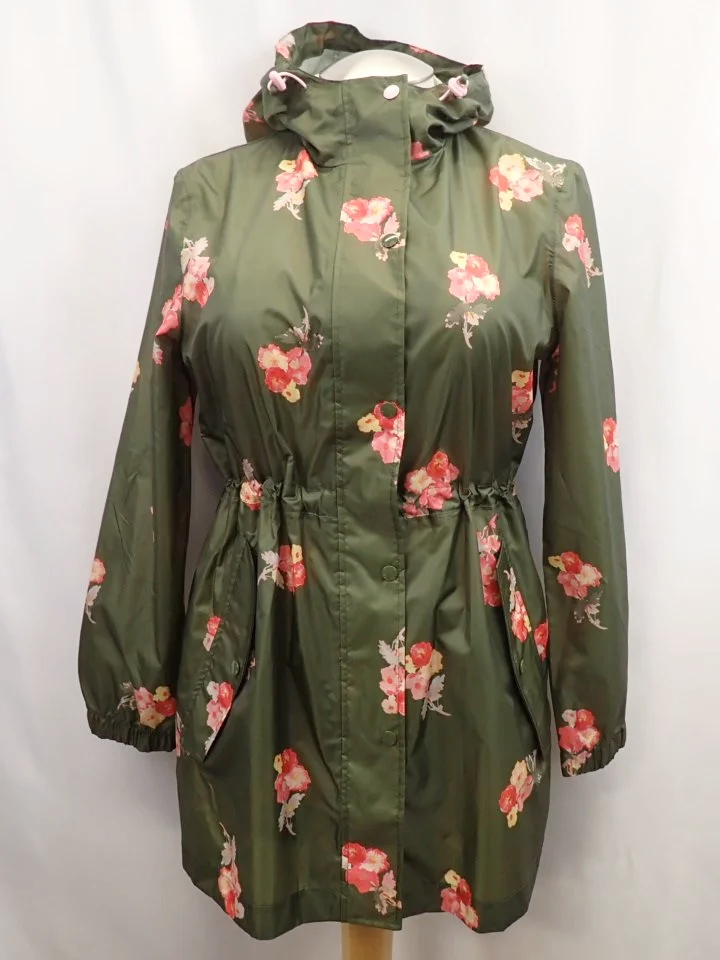 Joules Right as Rain Green Floral Breathable Waterproof Rain Jacket (10)