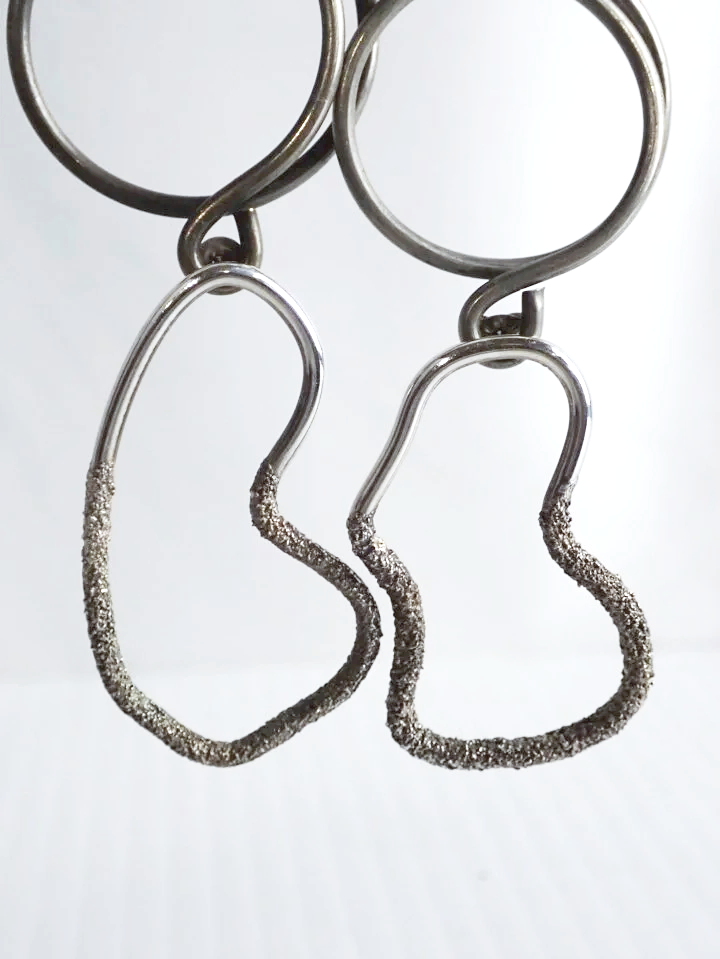 925 Silver Organic Asymmetrical Earrings