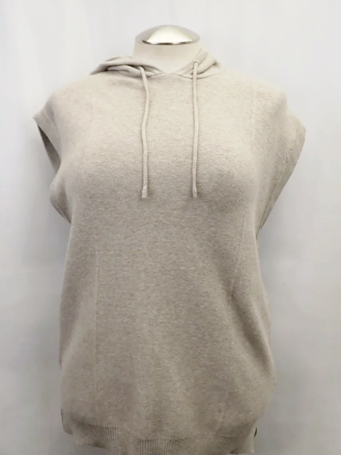 Ichi Viscose Sleeveless Hoodie