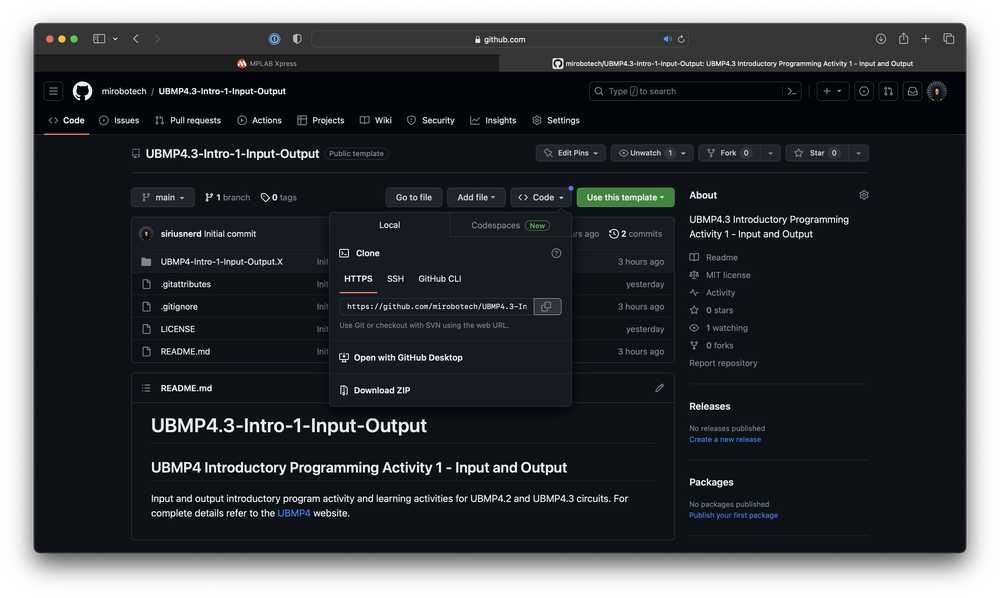 How to clone a Microchip MPLAB X IDE programming project from a GitHub ...
