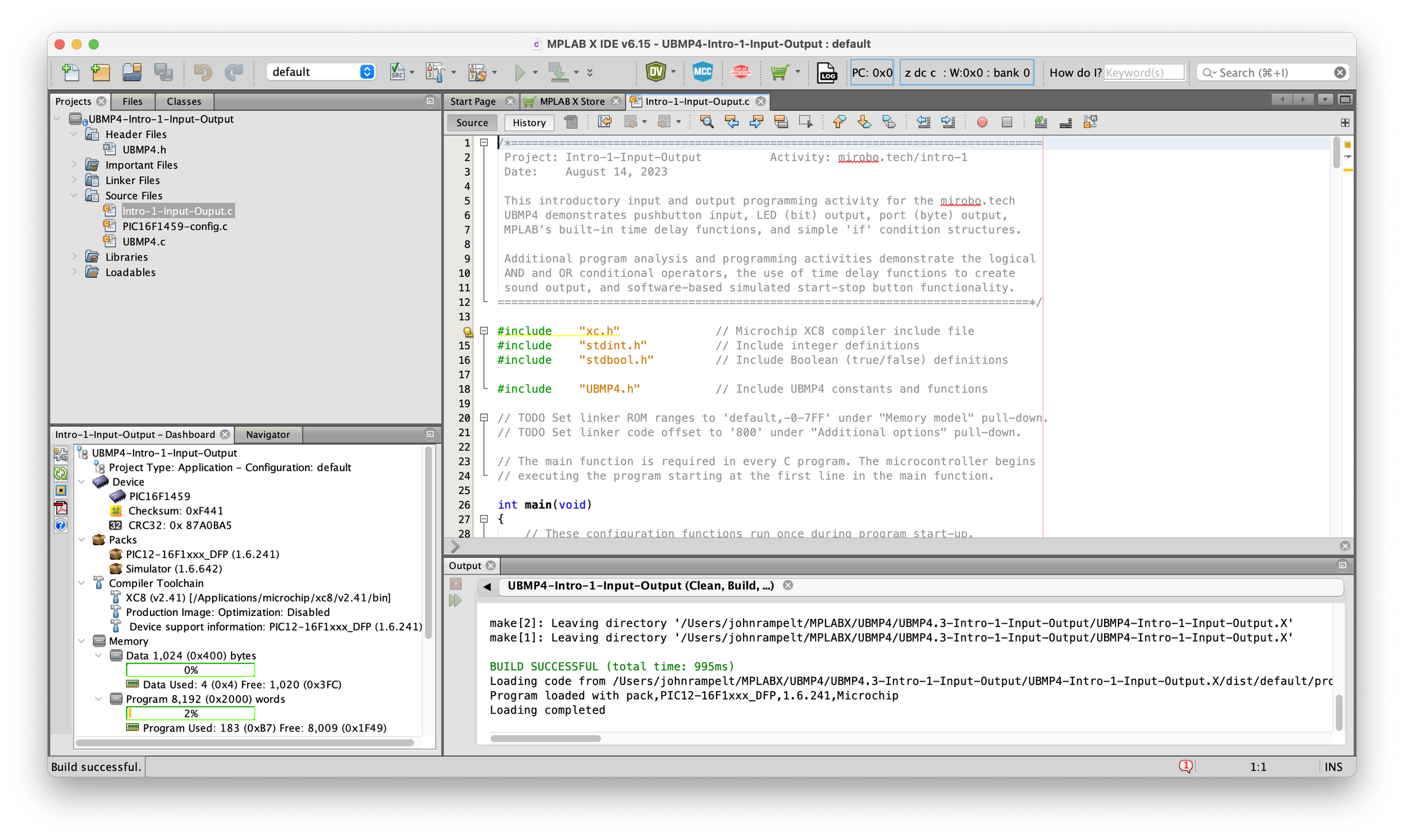 How to clone a Microchip MPLAB X IDE programming project from a GitHub ...