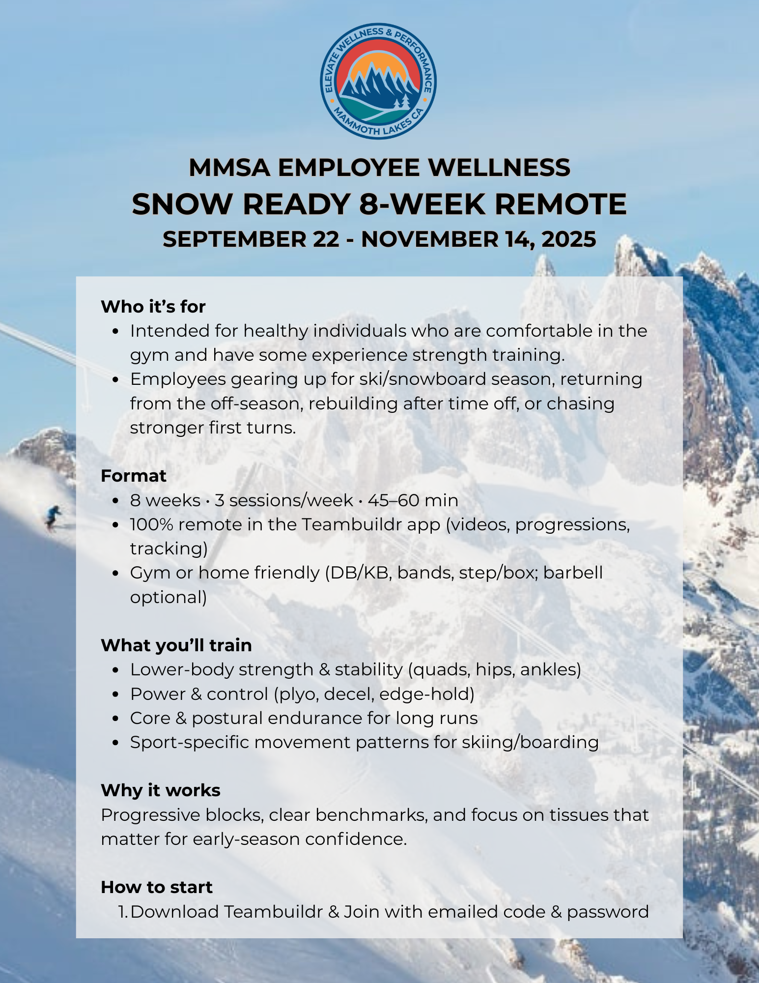 Snow Ready 8-Week Remote