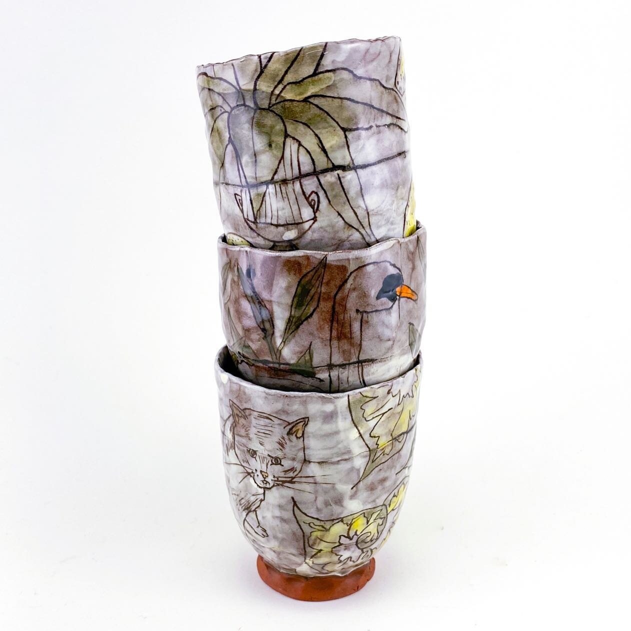classic cup stack 🦢 #ceramics
