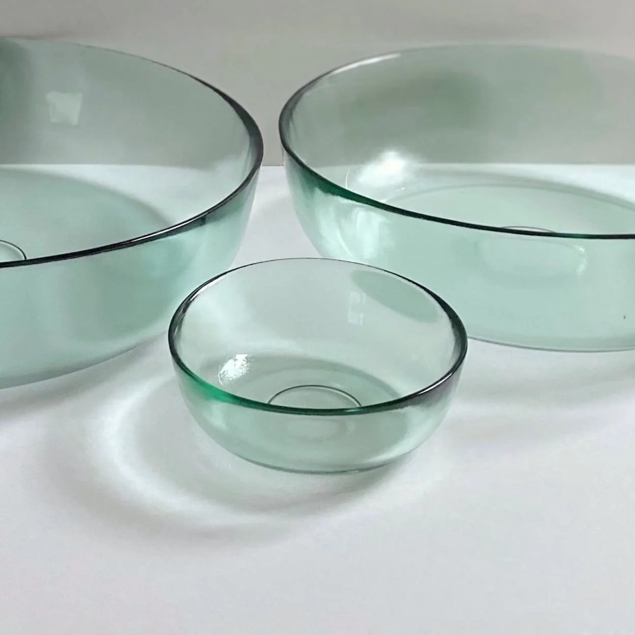 Recycled Glass Serving Bowl Small Stow Green Grant & Budds