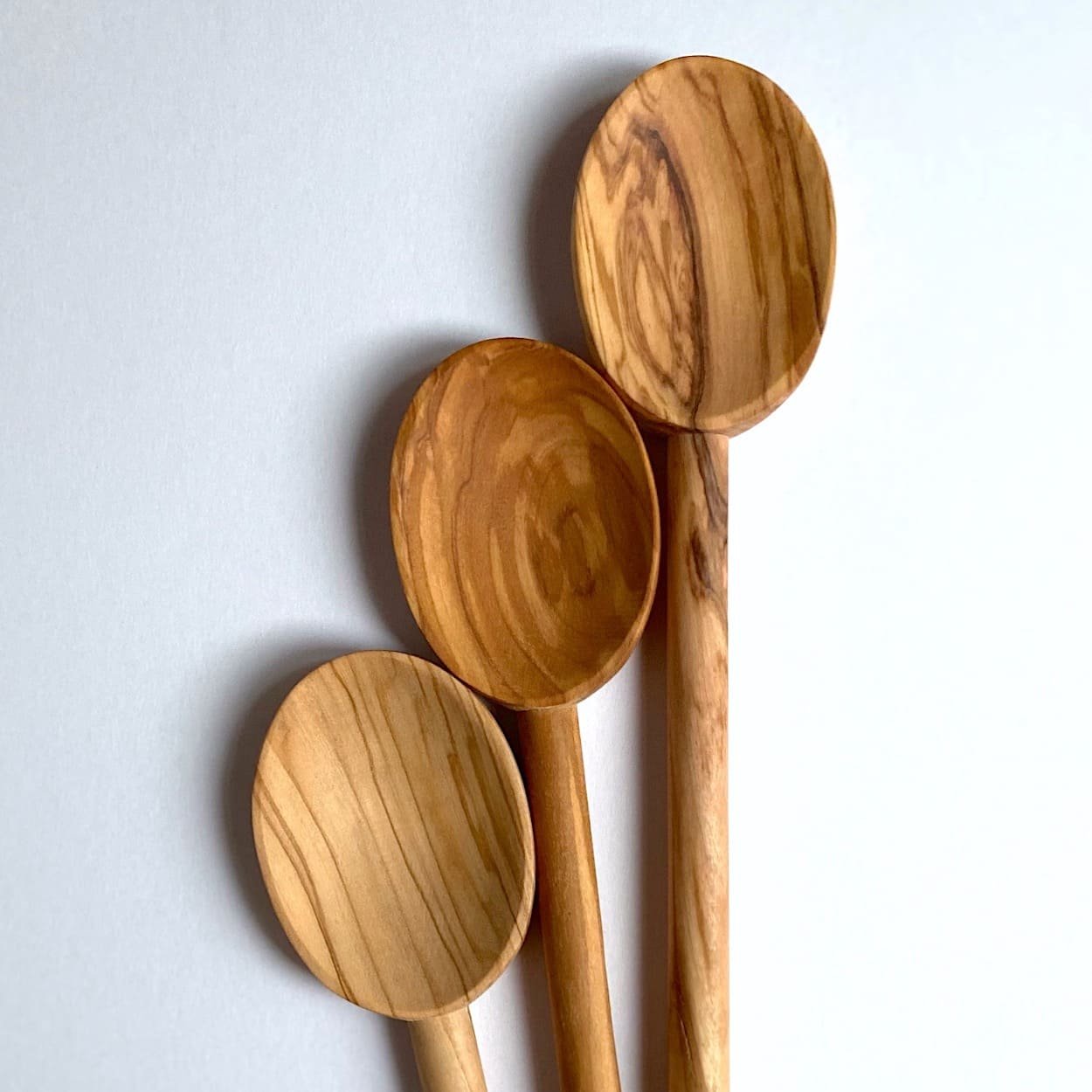 Olive Wood Oval Mixing Spoon Eddingtons Grant & Budds