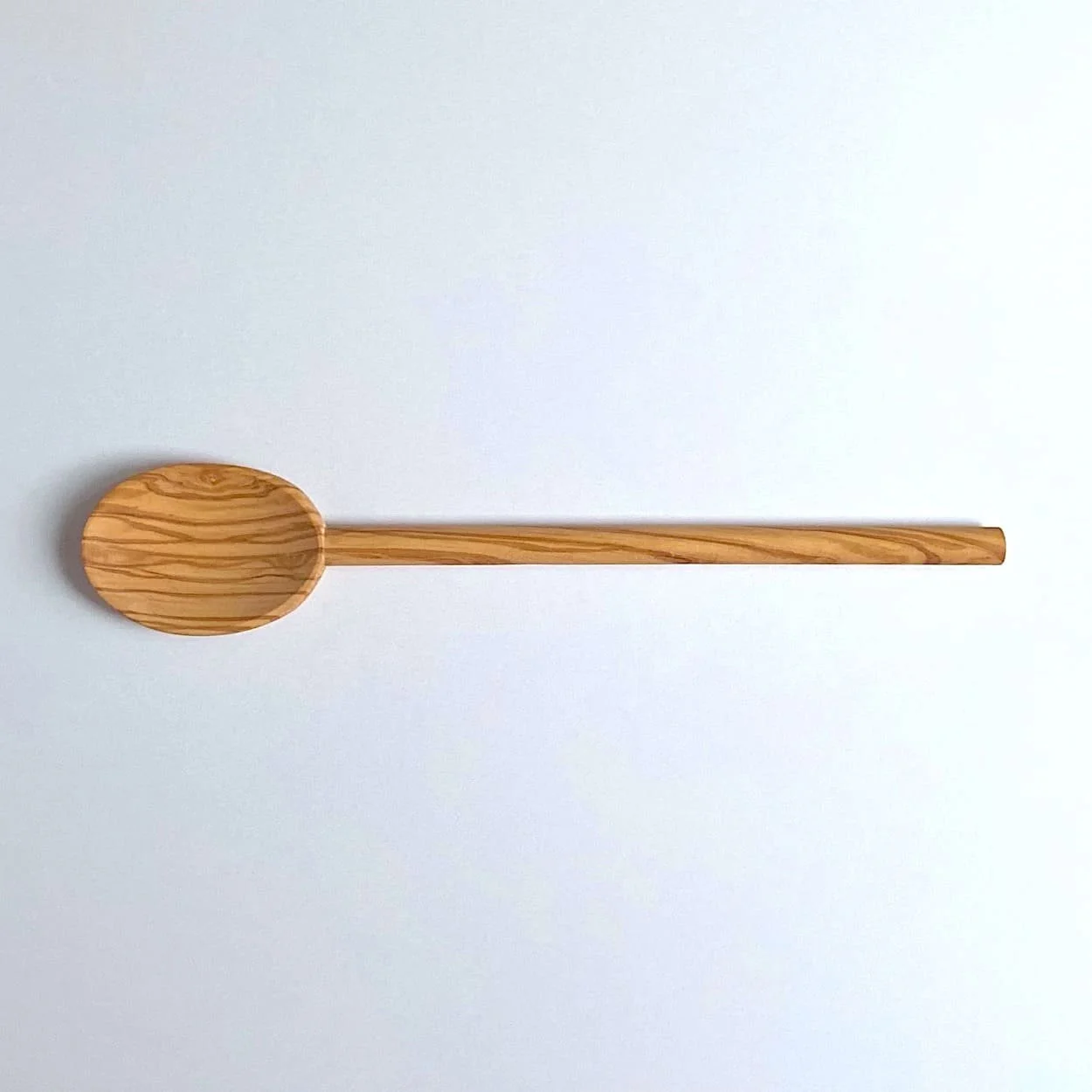 Olive Wood Round Mixing Spoon Naturally Med Grant & Budds