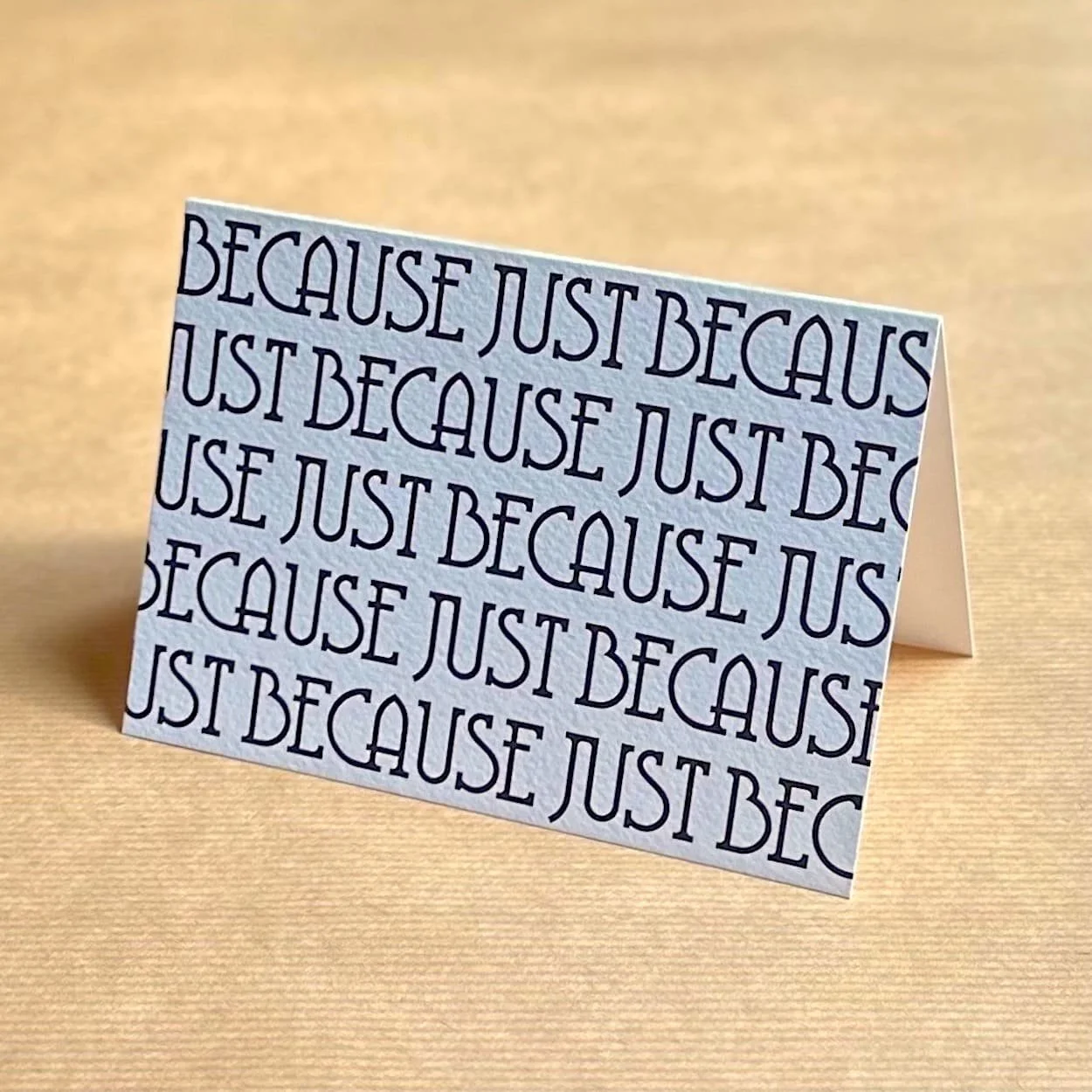 Handwritten Message Card Just Because Grant & Budds