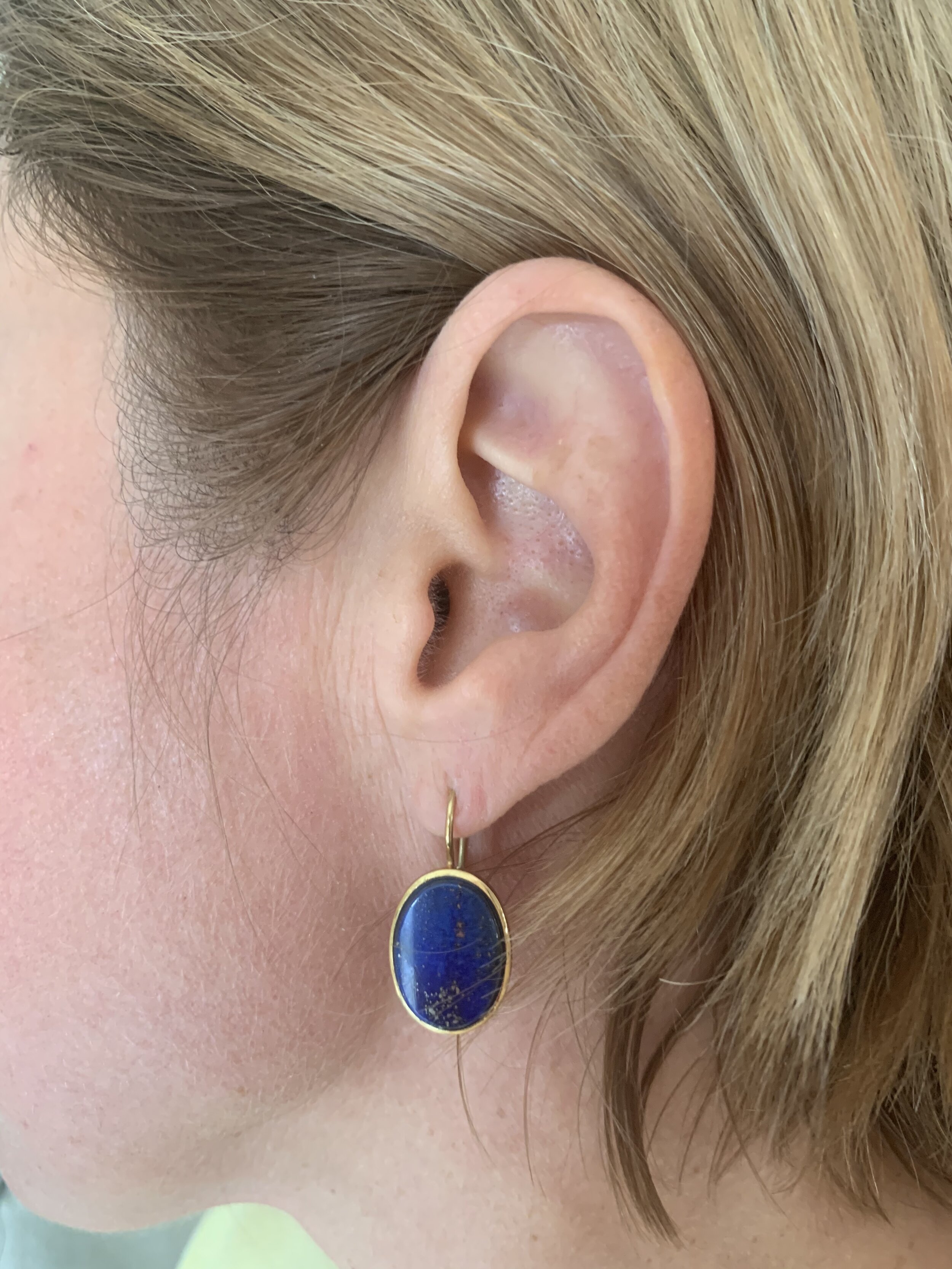 Lapis &amp; 18 Karat Yellow Gold