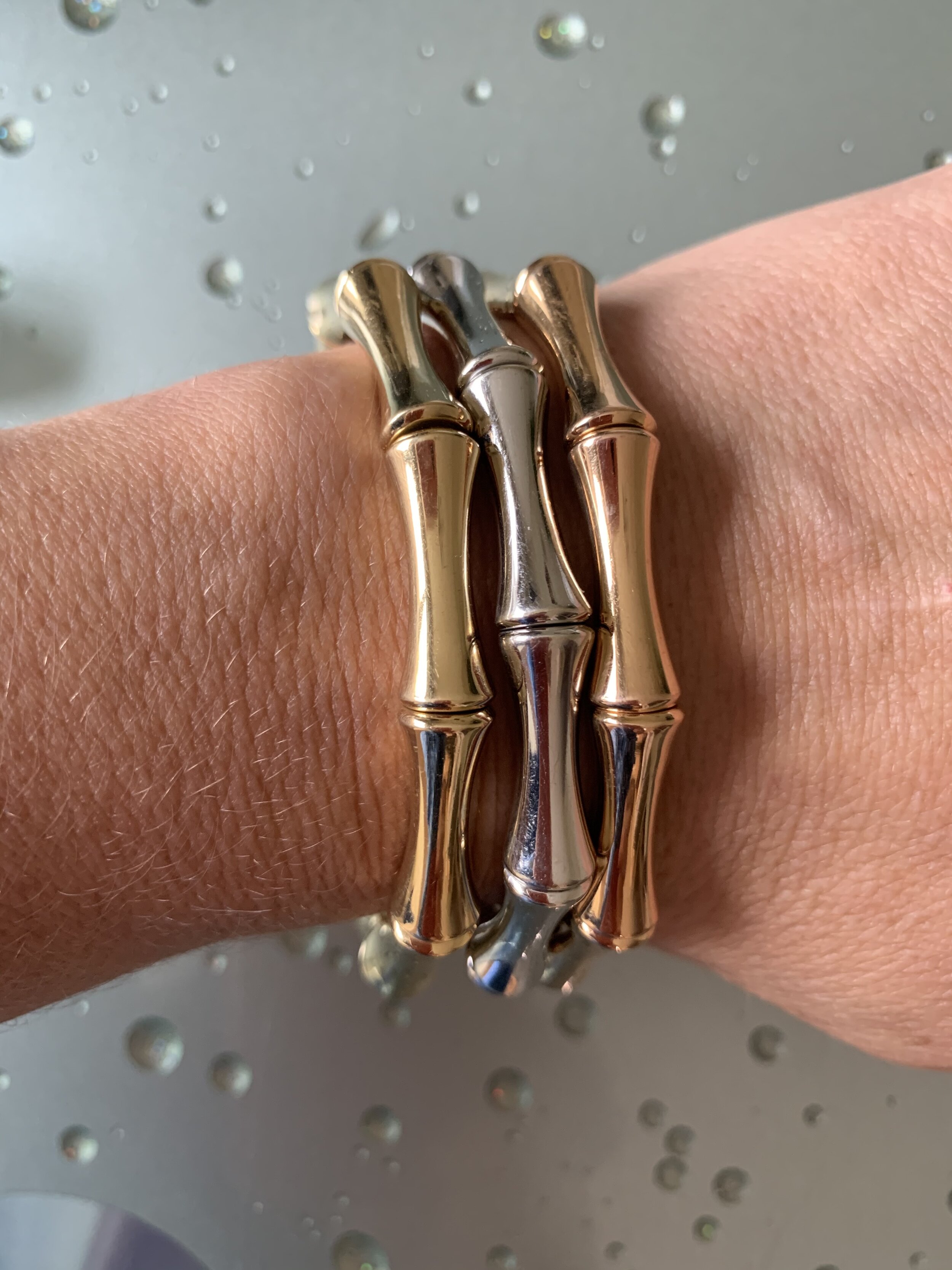 Gucci: 18 Karat Gold Bamboo Bangles