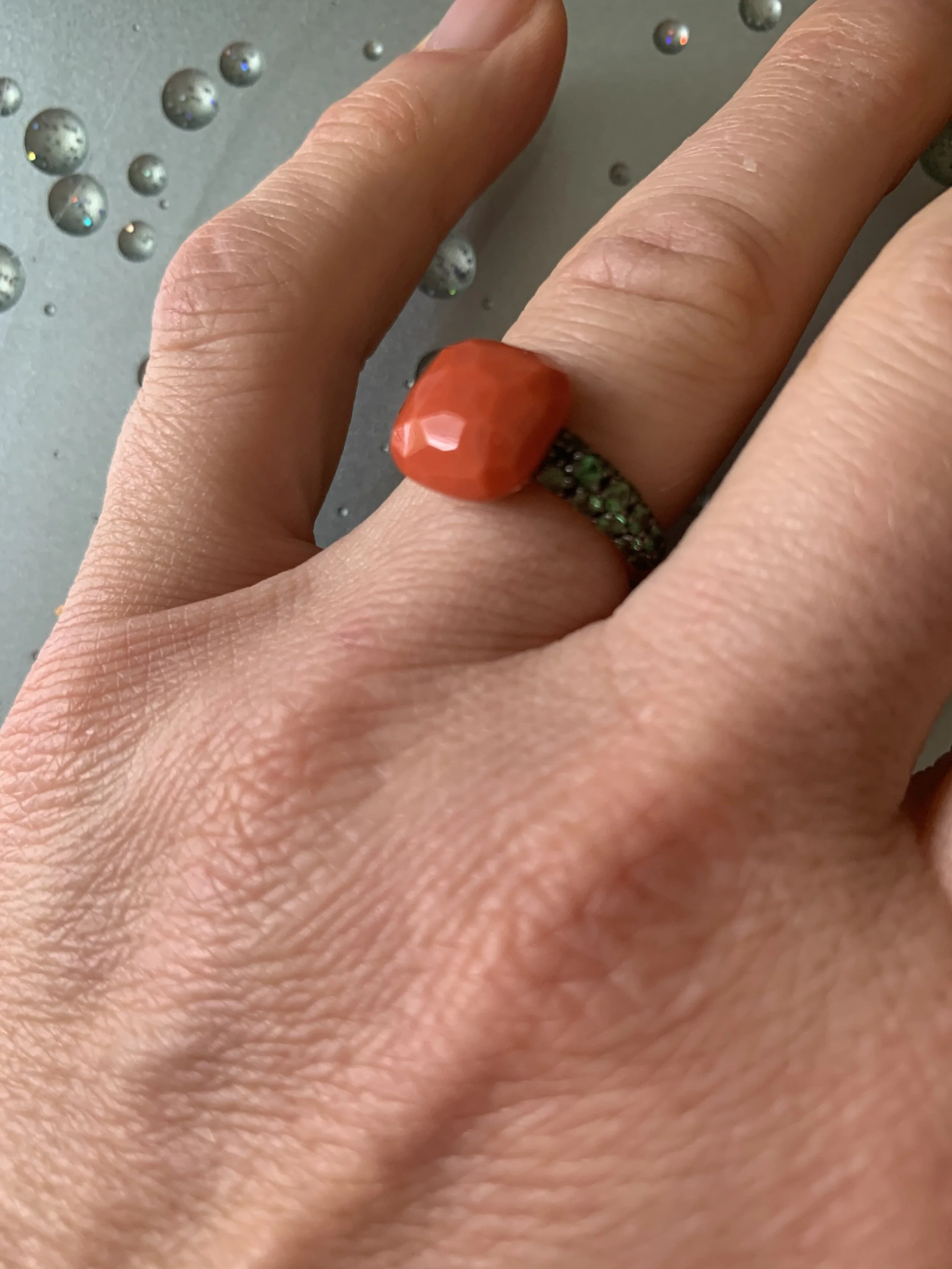 Pomellato: Coral &amp; Tsavorite in Rose Gold