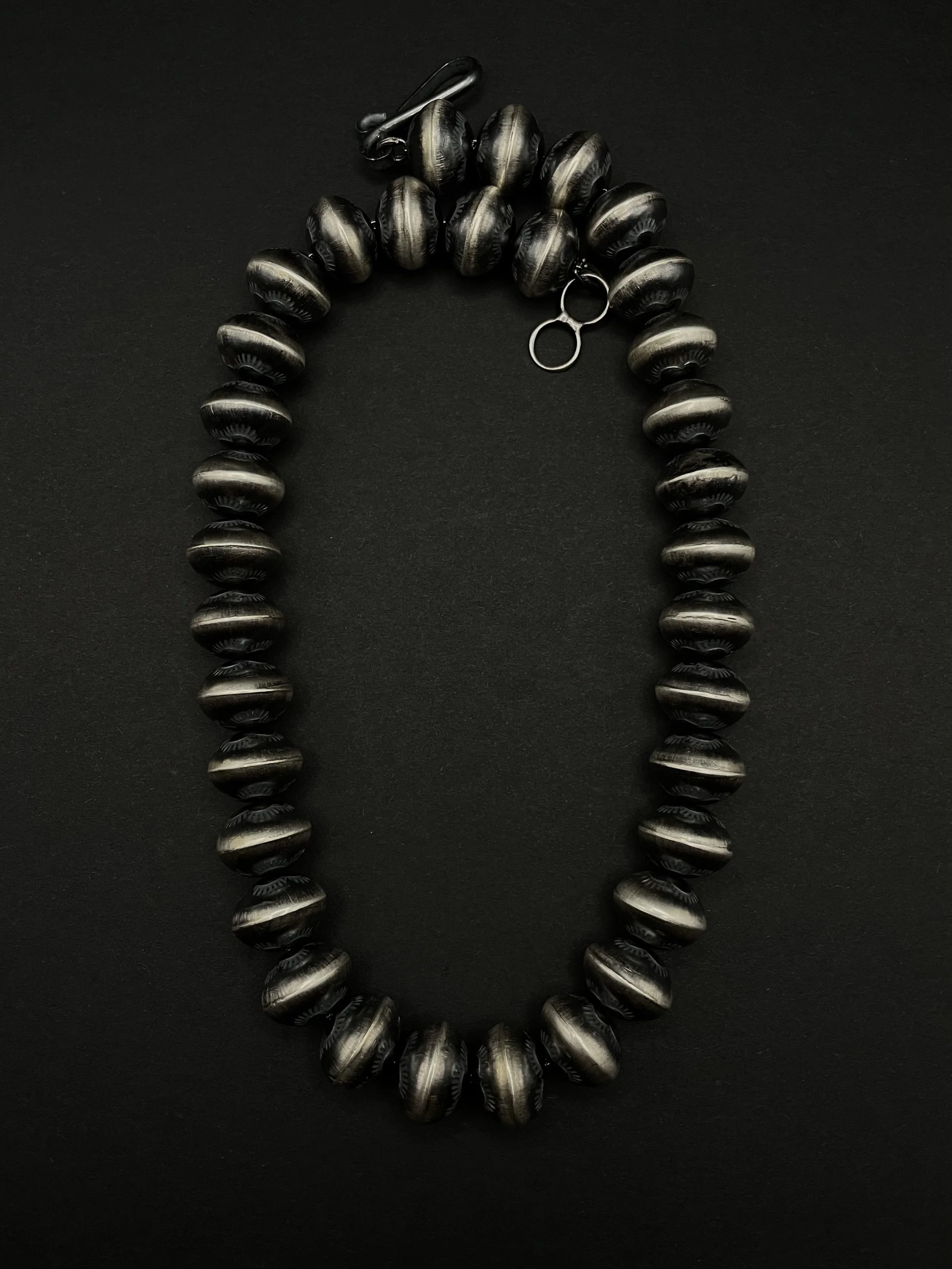 Necklace: Stamped Navajo Pearls