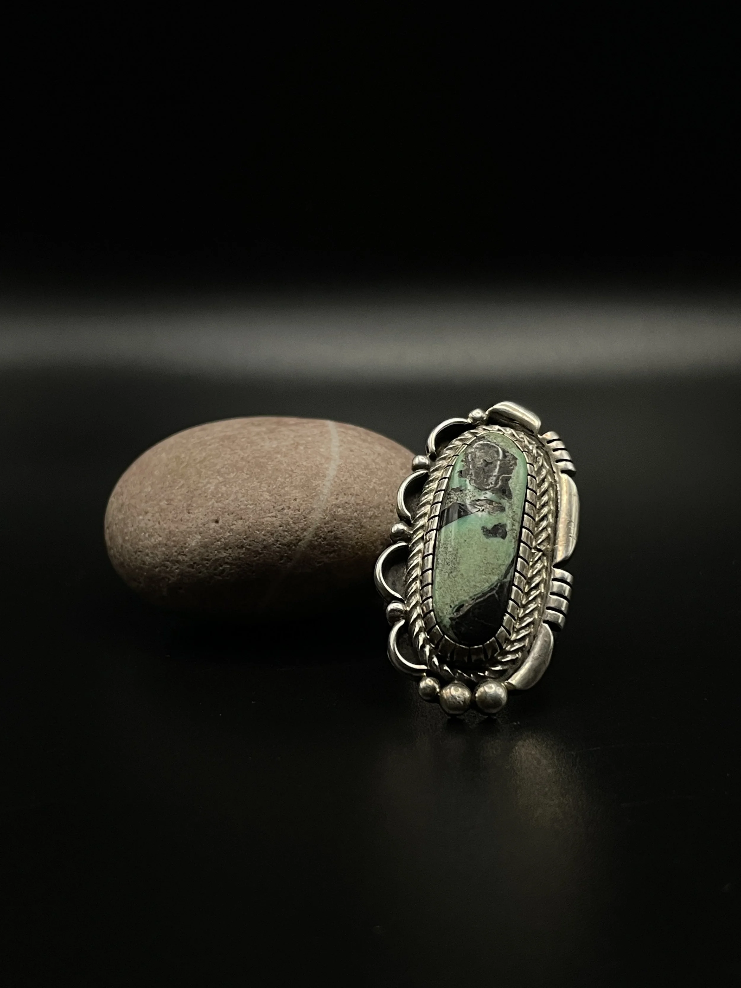 Ring:  Marita Benally Nevada Turquoise