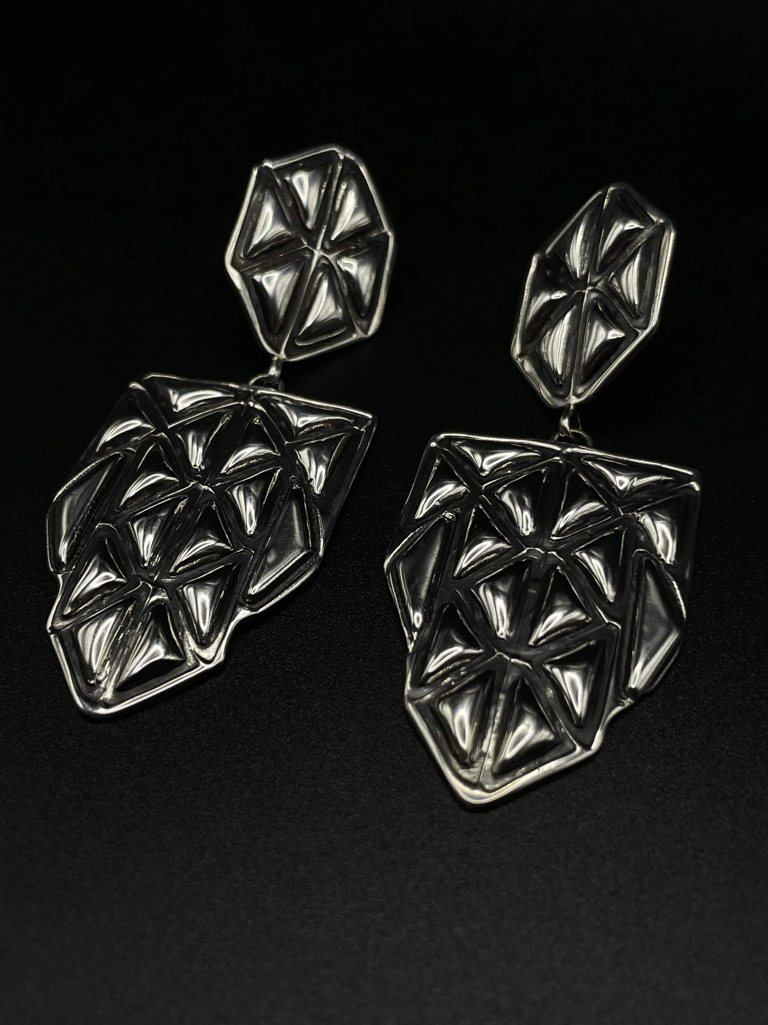 Earrings: Dakota T Willie Sterling Quilt Drops