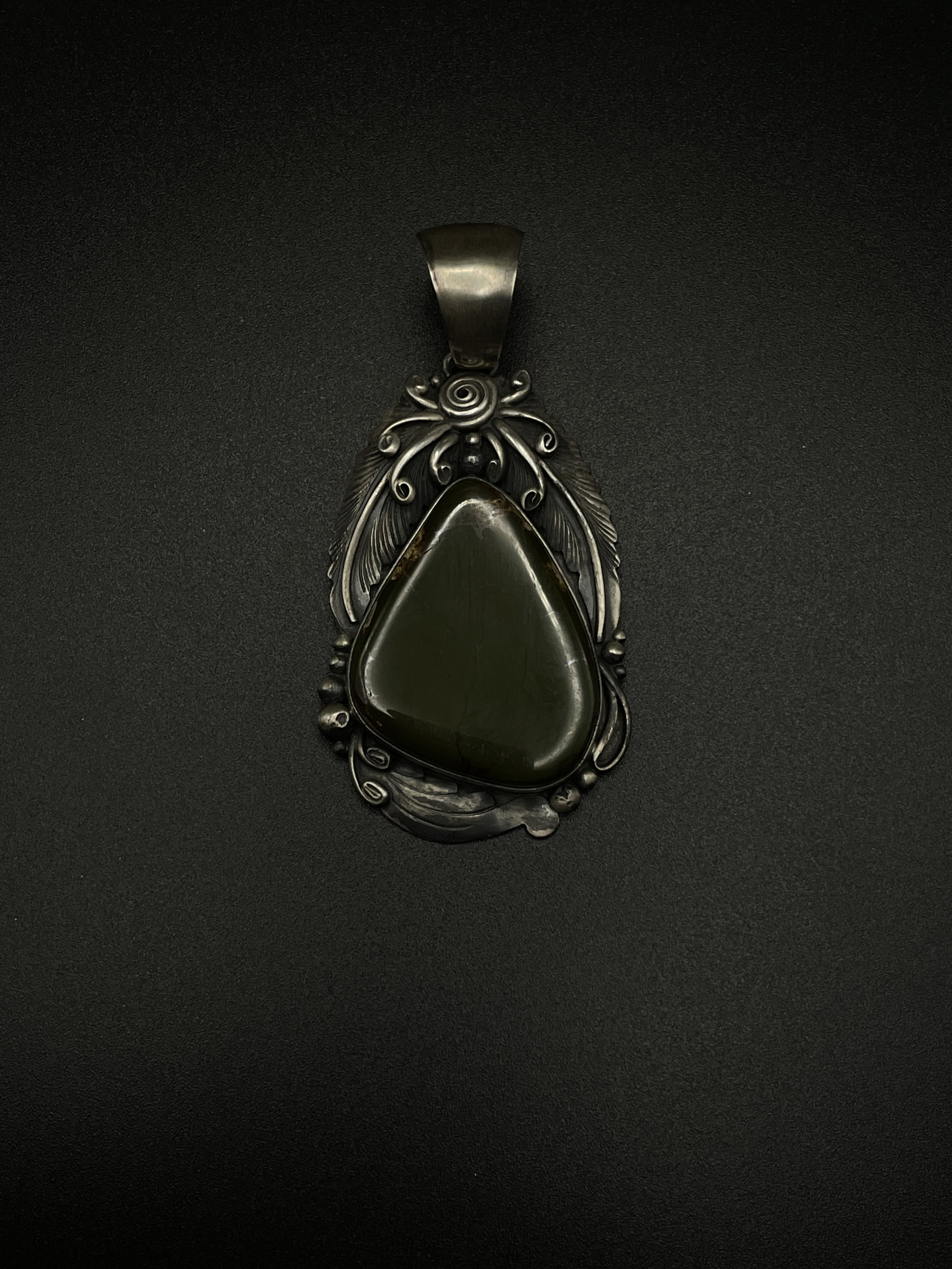 Pendant:  Jimmy Lee "Military Green" Royston Turquoise