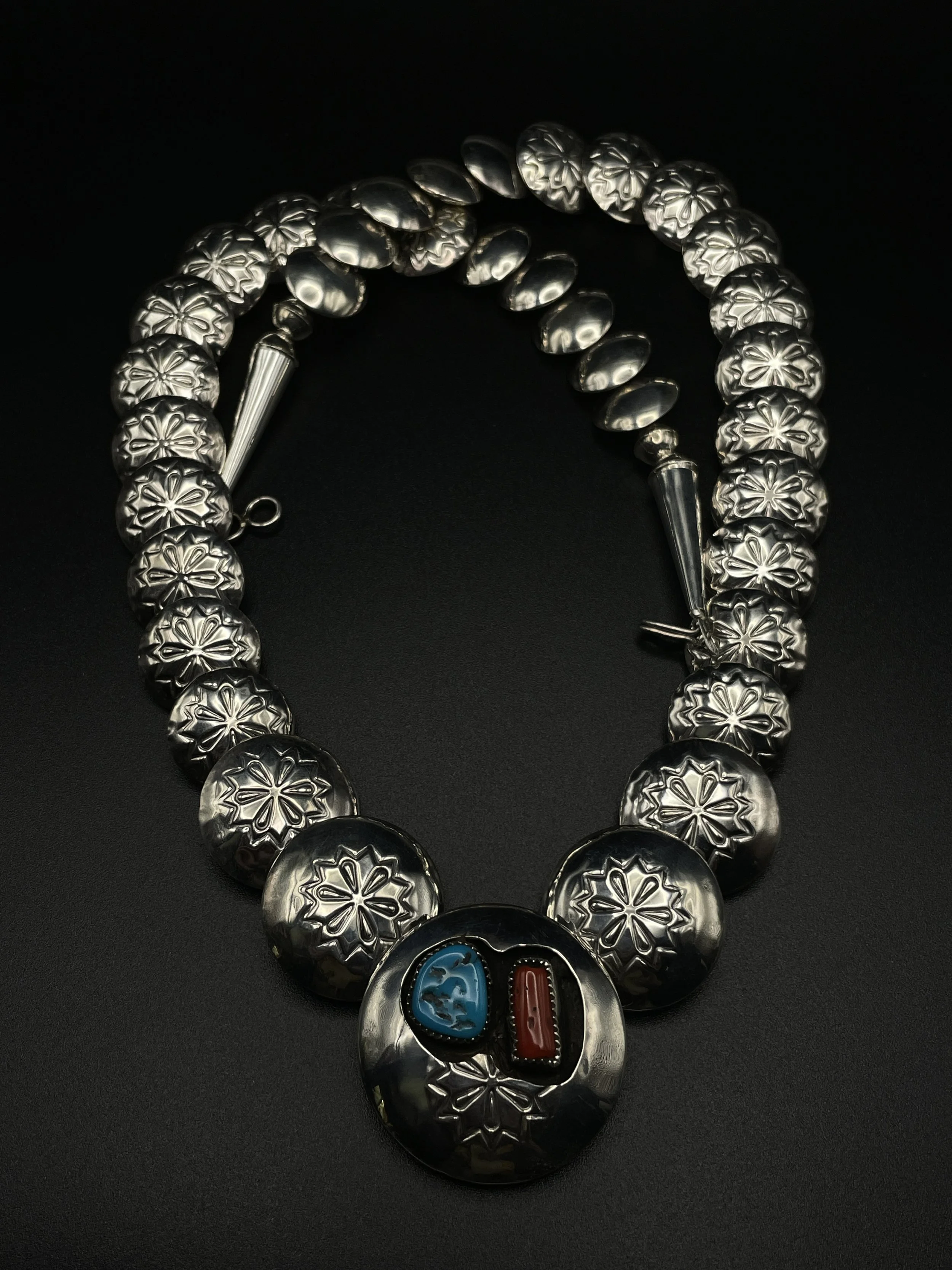 Necklace & Earrings: Vintage Reversible Pillow Beads