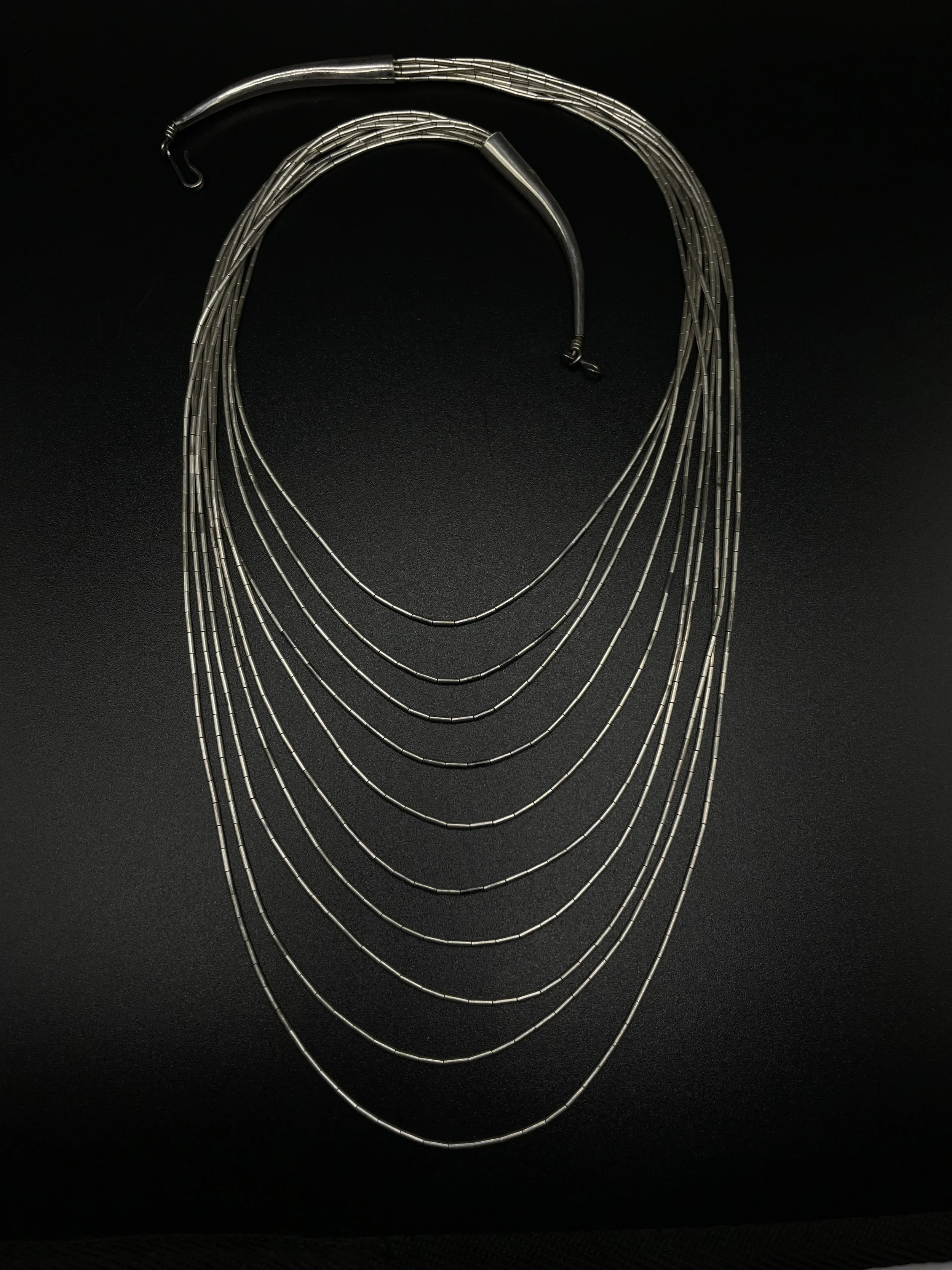 Necklace: Vintage Navajo Liquid Silver