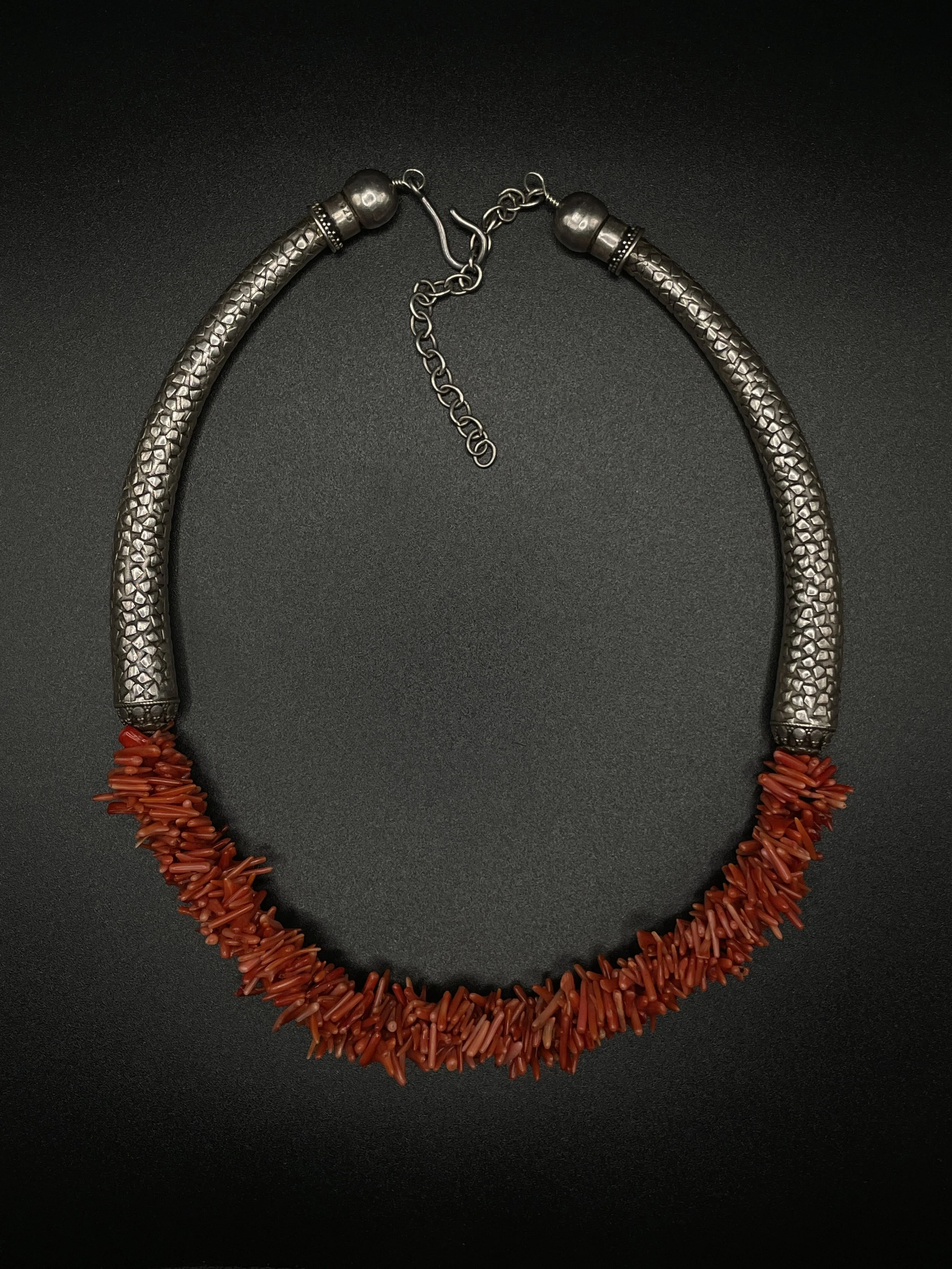 Necklace: Sterling Branch Coral
