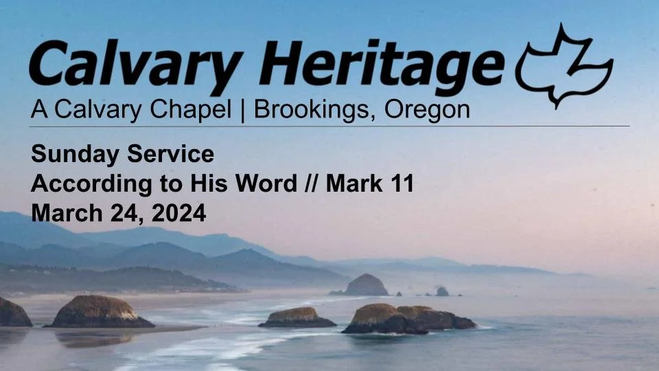 According to His Word // Mark 11 // March 24, 2024 episode artwork
