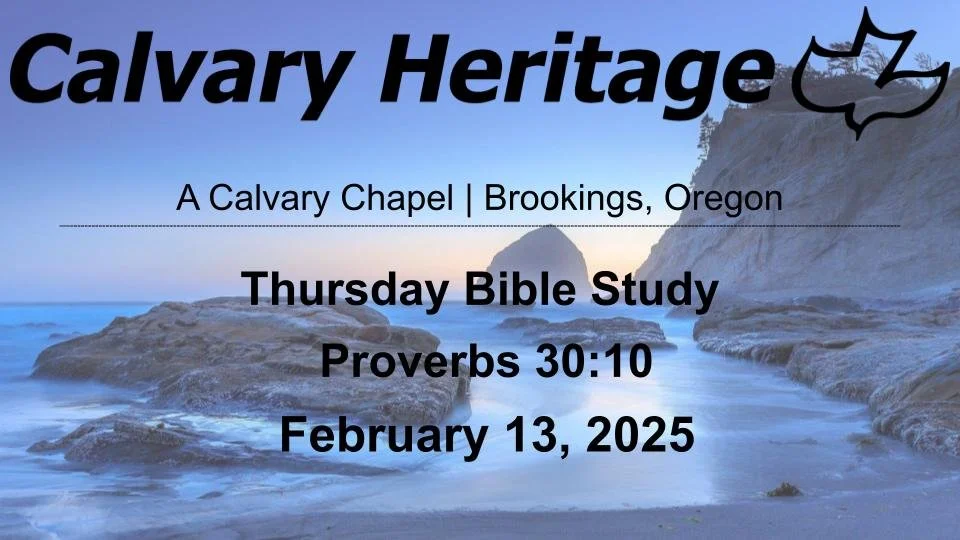 Thursday Bible Study // Proverbs 30:10 // February 13, 2025 episode artwork