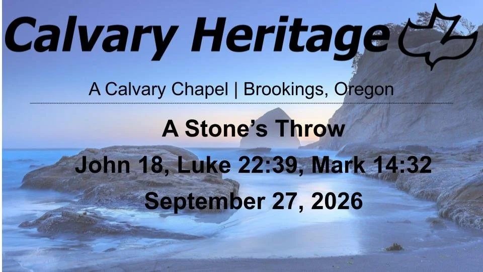 A Stone’s Throw // John 18, Luke 22:39, Mark 14:32 // September 27, 2026