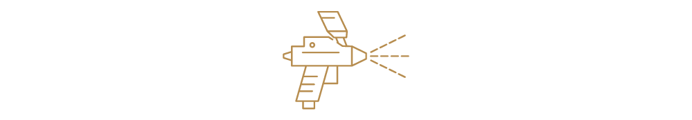 Icon showing manufacturer approved paint