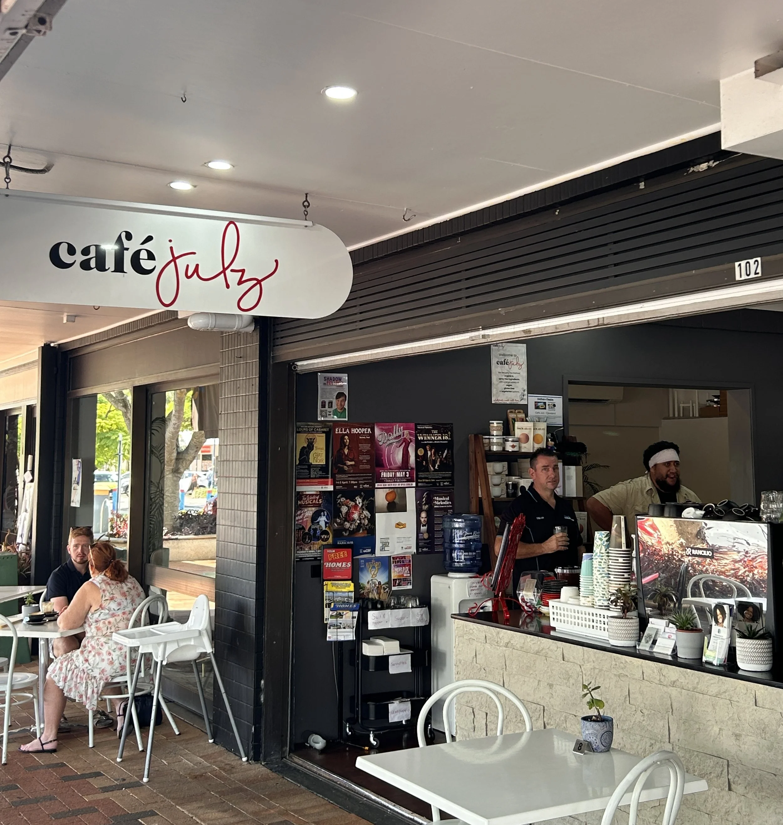 Front of Julz's cafe