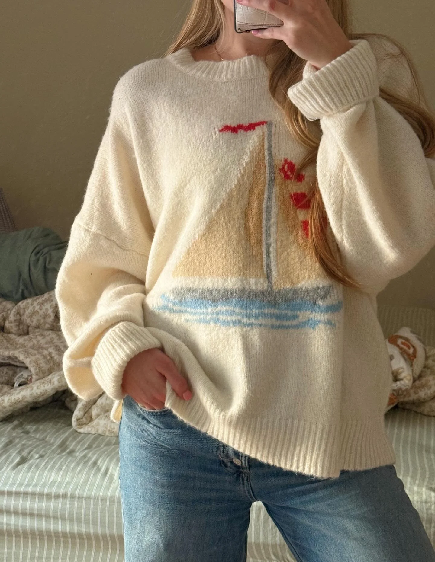 throwing on our favorite cozy sweater this Saturday ☕️🤍🧸

Stay warm this weekend and stop into Connections + shop new arrivals like our sailboat sweater 🤍

Open today 10-6! 

#psu #statecollegepa #boutique #newarrivals #springstyle