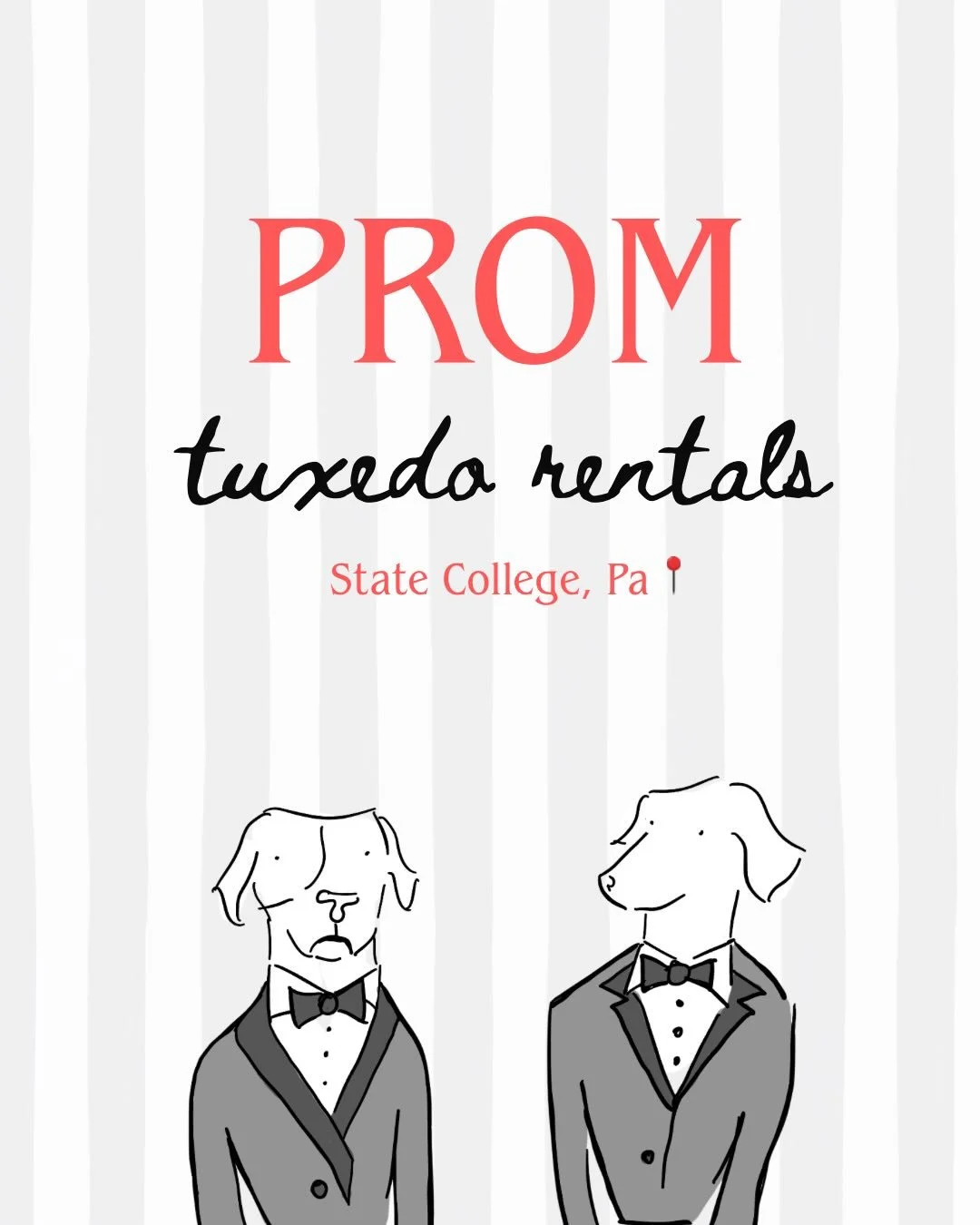 Prom season is approaching fast! 
Get your tuxedo rental locally this year at Connections. 

Rentals range from $149.00-$215.00, + get FREE rental shoes or $20.00 off the price of your tux with our Prom Special. 

Rentals are done by appointment only