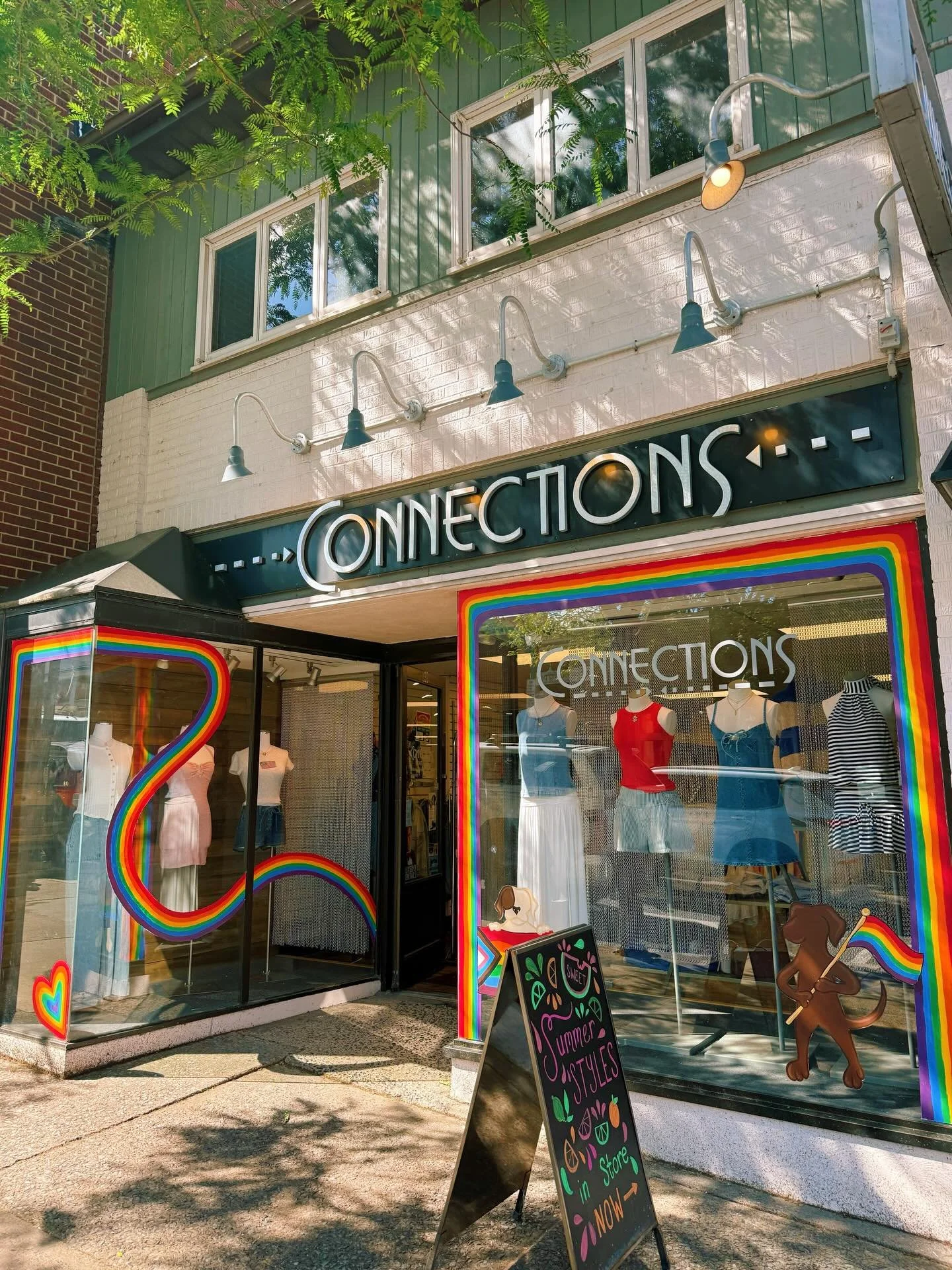 Our pride window is finally complete! 🌈🌈🌈

Stop by and see our display all month long and don&rsquo;t forget to vote for favorite window! 
❤️🧡💛💚💙💜